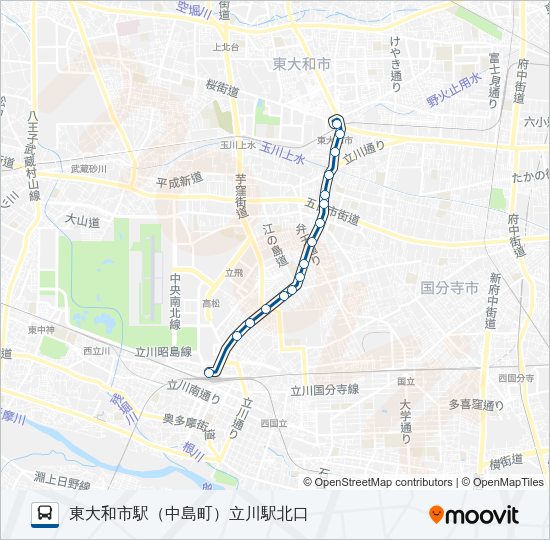 立３８ Bus Line Map