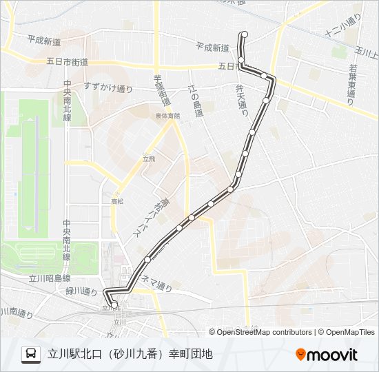 立４０ Bus Line Map