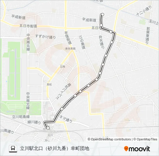 立４０ Bus Line Map