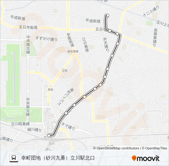 立４０ Bus Line Map