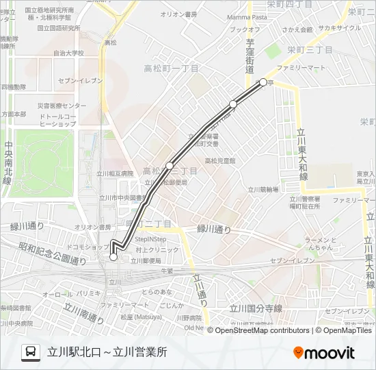 立４１ バスの路線図