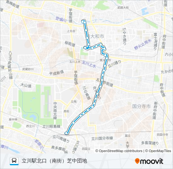 立４５ Bus Line Map