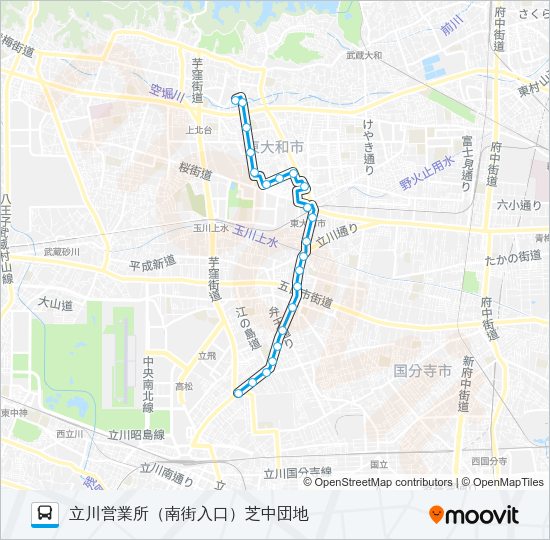 立４５ Bus Line Map