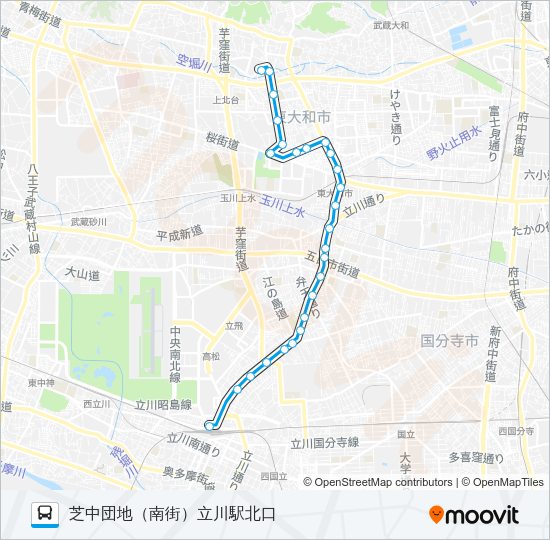 立４５ Bus Line Map