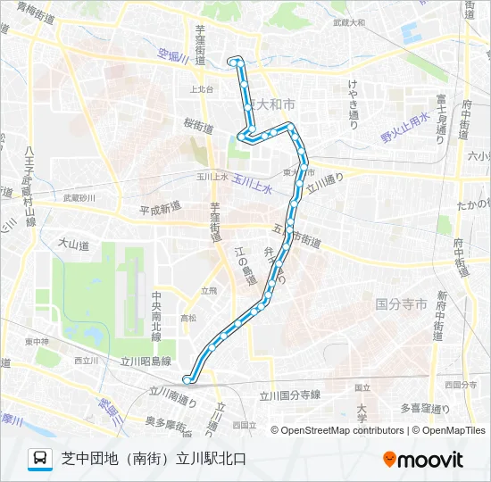 立４５ バスの路線図