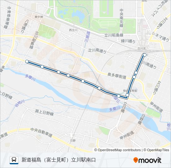 立７１ Bus Line Map