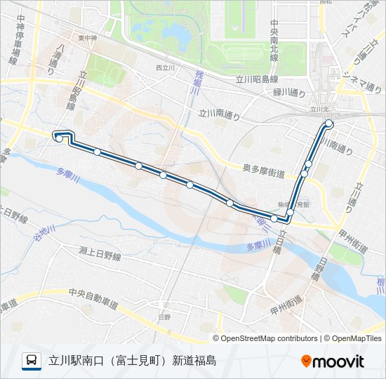 立７１ Bus Line Map