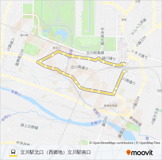 立７２ Bus Line Map