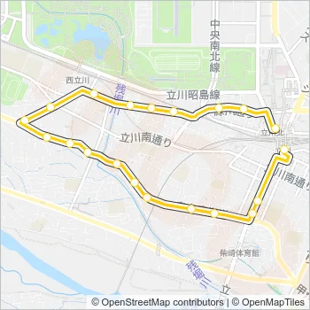 立７２ Bus Line Map