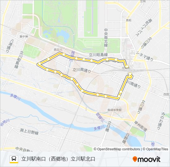 立７２ Bus Line Map