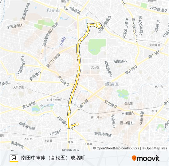 練４０ Bus Line Map