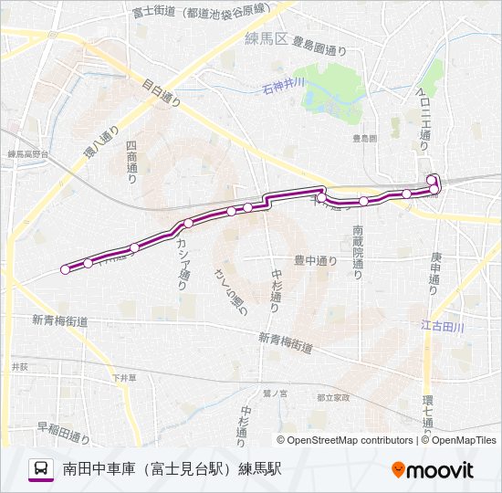 練４３ Bus Line Map