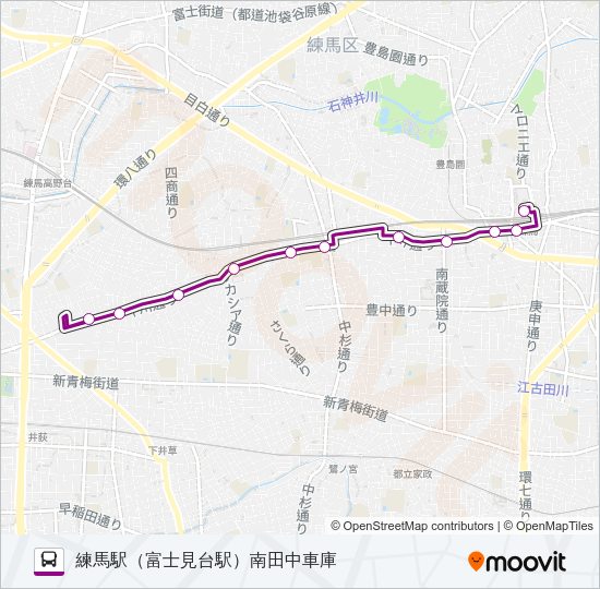 練４３ Bus Line Map