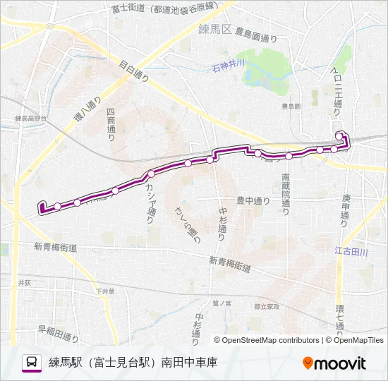 練４３ Bus Line Map