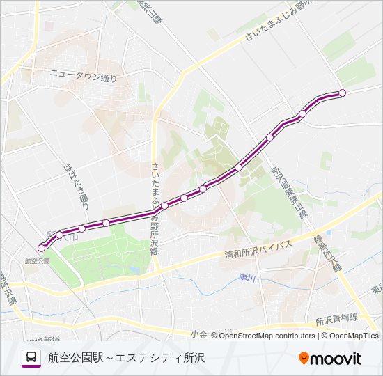 航０１ Bus Line Map