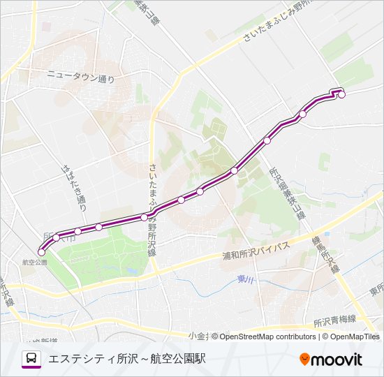 航０１ Bus Line Map