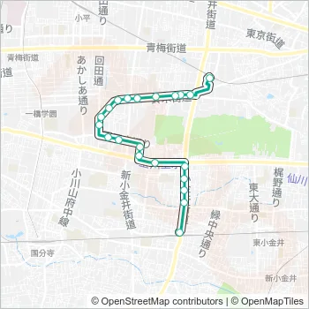 花１２ Bus Line Map