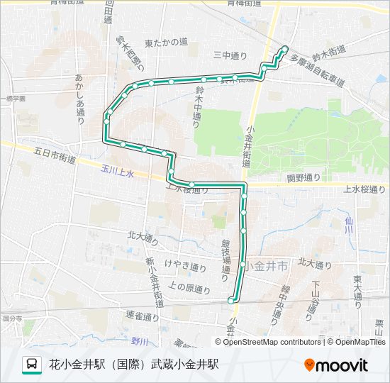 花１２ Bus Line Map