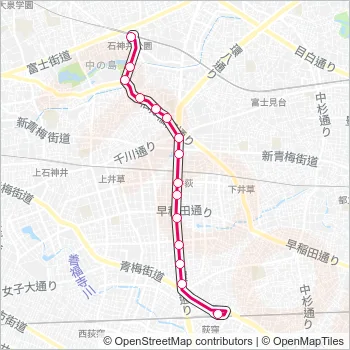 荻１１ Bus Line Map