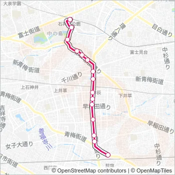 荻１１ Bus Line Map