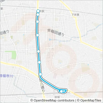 荻１２ Bus Line Map