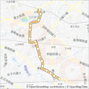 荻１４ Bus Line Map