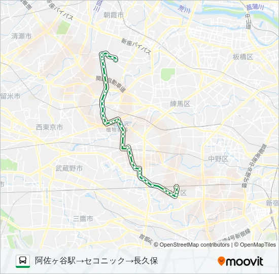 荻１５ Bus Line Map