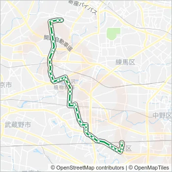 荻１５ Bus Line Map