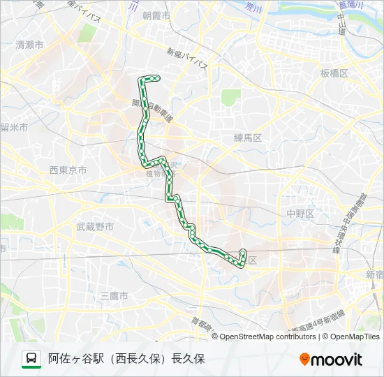 荻１５ Bus Line Map