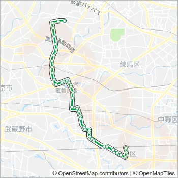 荻１５ Bus Line Map