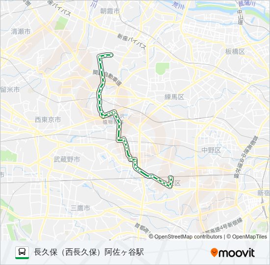 荻１５ Bus Line Map