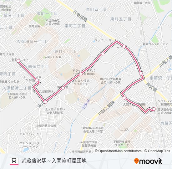藤０２ Bus Line Map