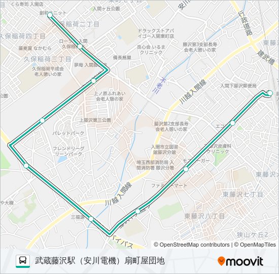 藤０３ Bus Line Map