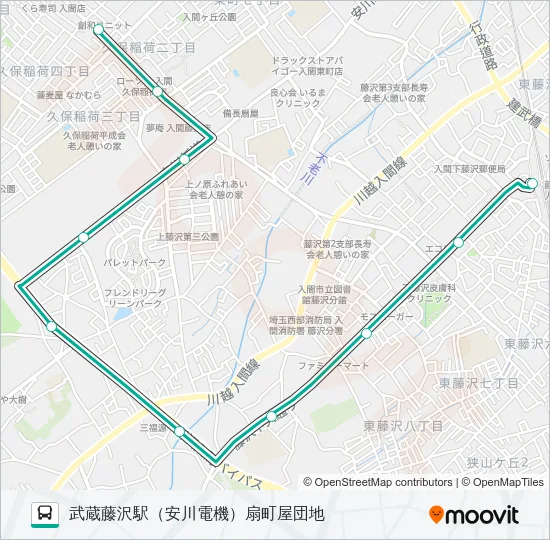 藤０３ バスの路線図