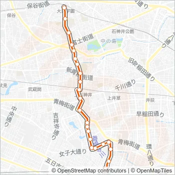 西０３ Bus Line Map