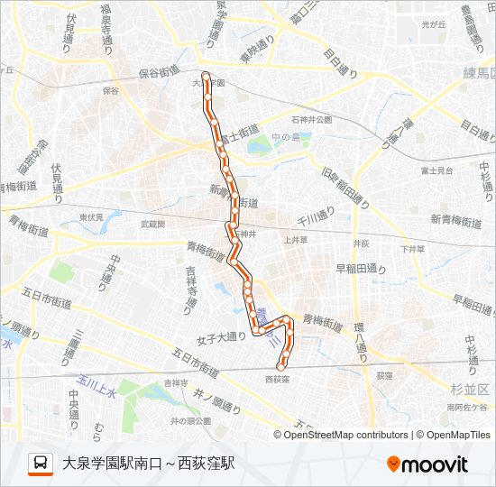 西０３ Bus Line Map