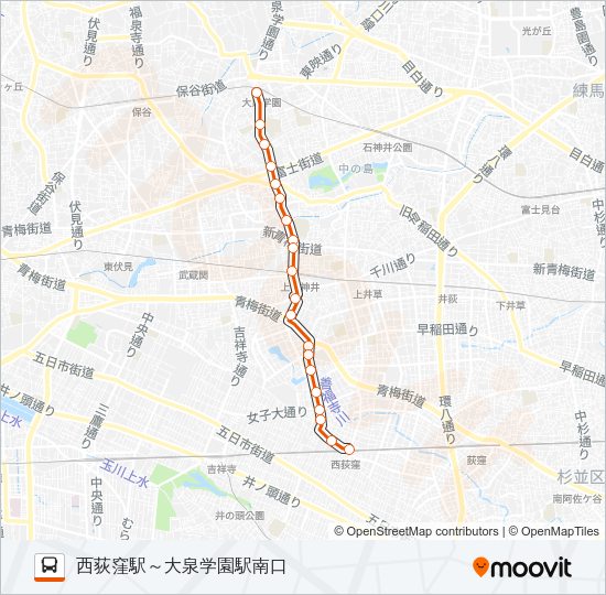西０３ Bus Line Map