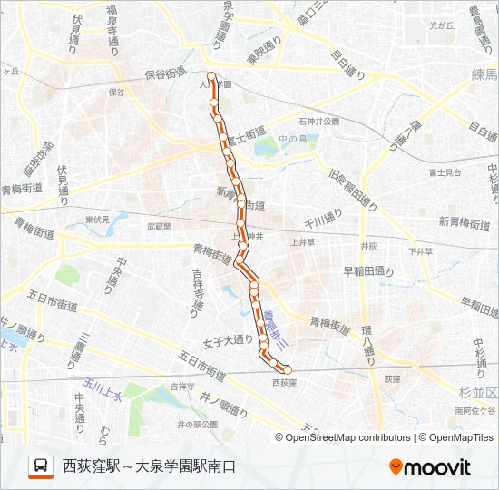西０３ バスの路線図