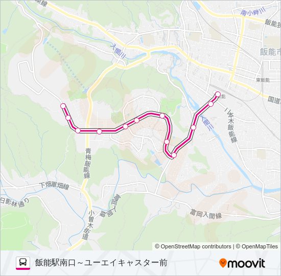 飯２１ Bus Line Map
