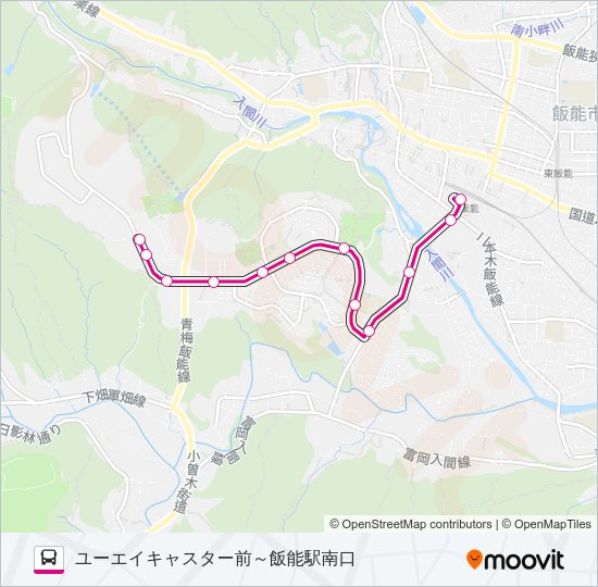 飯２１ Bus Line Map
