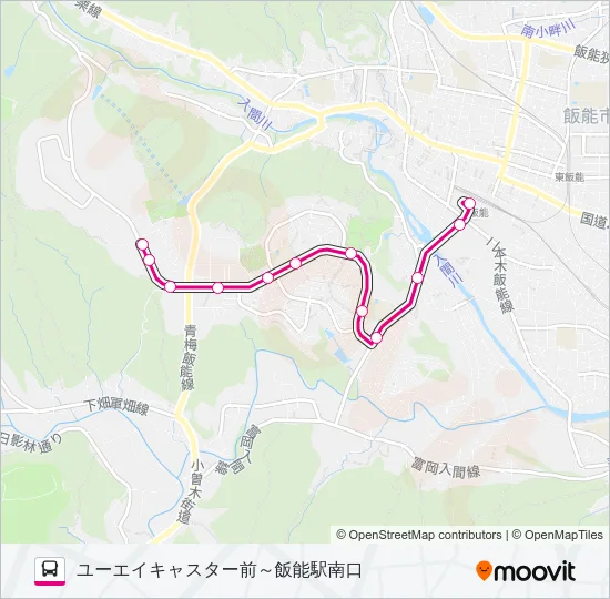 飯２１ バスの路線図