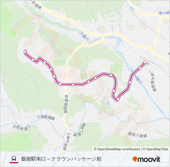 飯２２ Bus Line Map