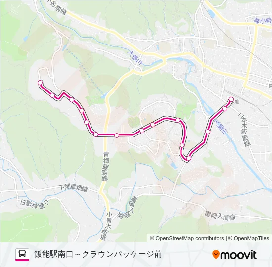 飯２２ バスの路線図