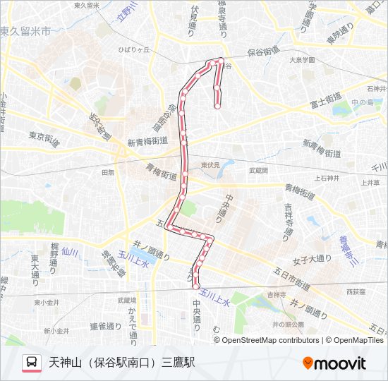 鷹２１ Bus Line Map