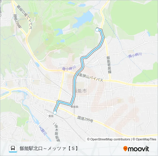 Ｍ０１ バスの路線図