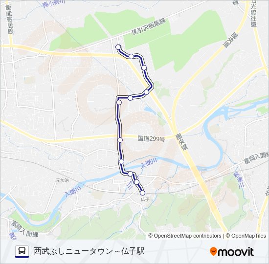ぶし０１ Bus Line Map