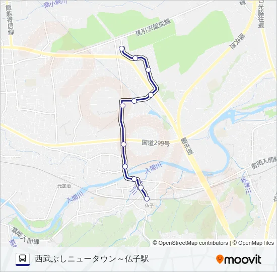 ぶし０１ Bus Line Map
