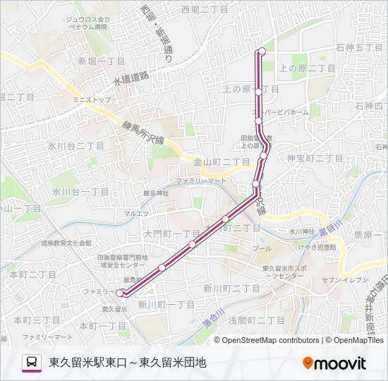 久留２１ バスの路線図