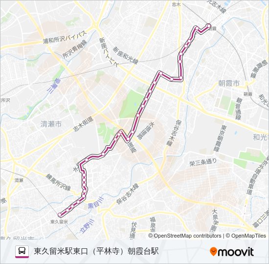 久留２２ Bus Line Map
