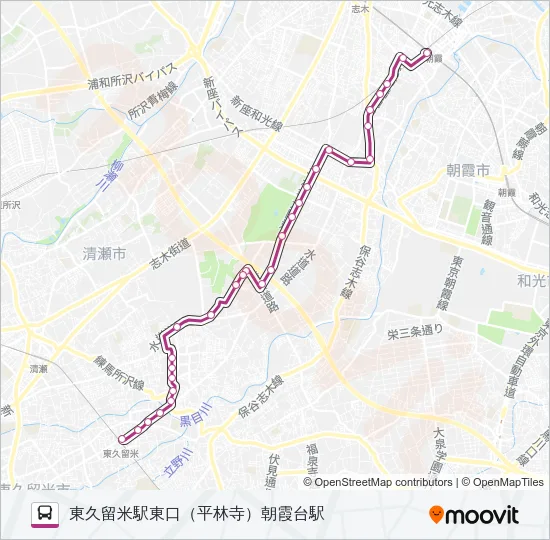 久留２２ バスの路線図